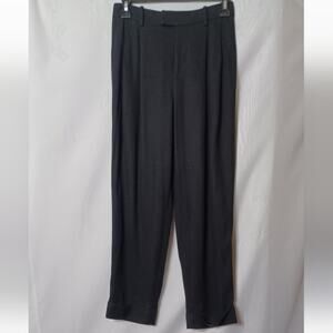 Everane Lyocell Black Pleated Crop Pants. Size 00